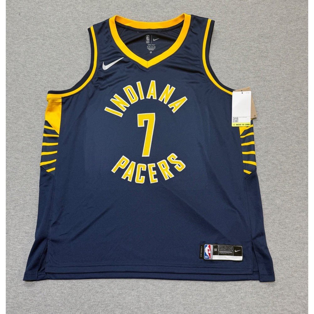 Nike Indiana Pacers Kam Jones 7 NBA Jersey Mens 3XL 58 Navy Blue Dri-FIT New